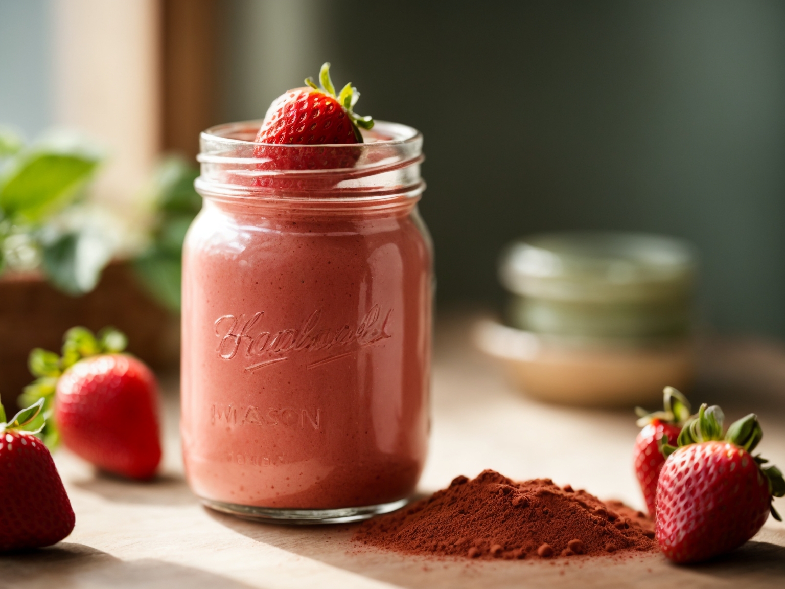 strawberry and clay vegan face mask