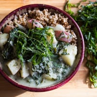 Quick Callaloo Potato Stew