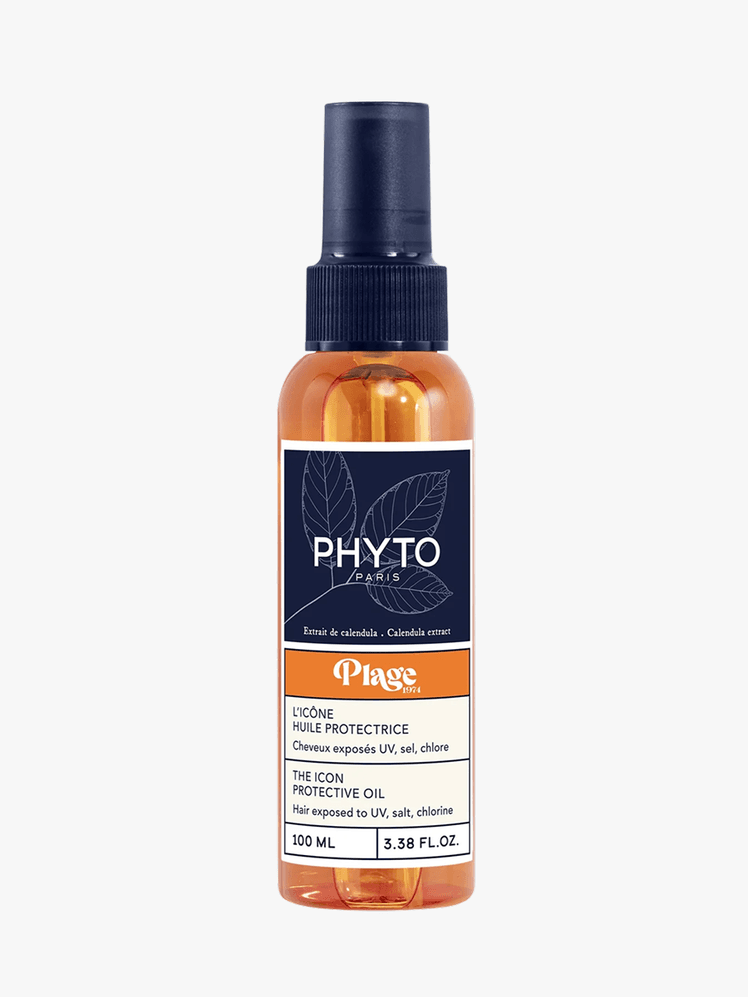 Phyto PLAGE Sun Protective Oil on a grey background