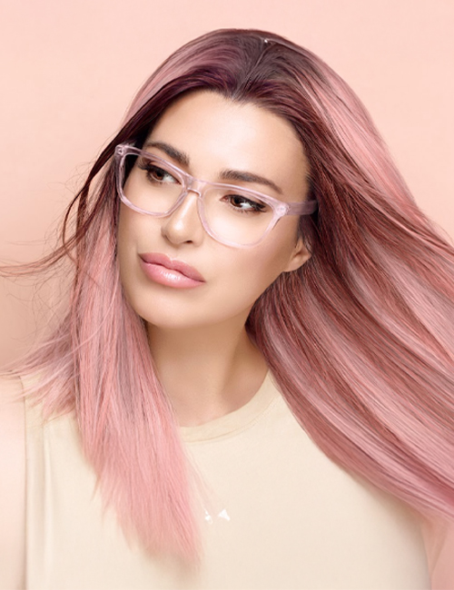 smoky rose gold hair color