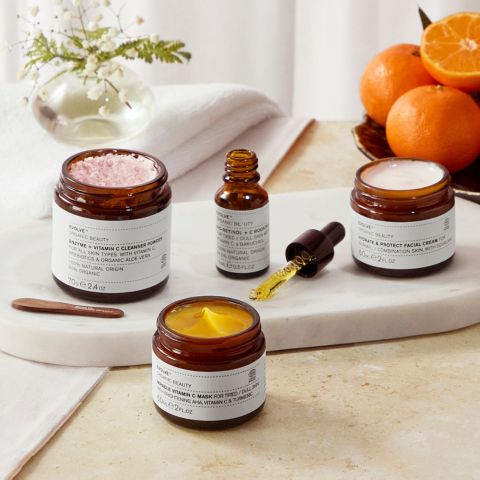 brightening skincare routine including vitamin c